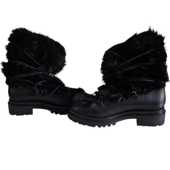 Women's Ralph Lauren Celia Boots Shearling Leather Weatherproof - Picture 6 of 10